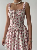 Towne Çiçekli Elbise thumbnail 4