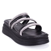 Dagoster DZA07-1241305 Siyah Taşlı Spor Kadın Terlik thumbnail 1