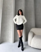 Bisiklet Yaka Selanik Örgü Triko Kazak - 2