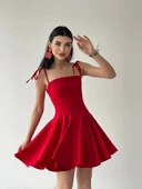 Clara Askılı Mini Elbise - 1
