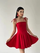 Clara Askılı Mini Elbise - 4