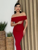 Milan Madonna Yaka Kalem Elbise - 1