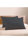 | Purecomfort | %100 Doğal Pamuk 2'li Yastık Kılıfı Seti | Antrasit - 1