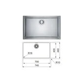 Maris Mrx 110-70 Eviye, Lina Spiralli Inox Armatür Seti thumbnail 2