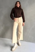 Balıkçı Yaka Dokulu Crop Bluz - 2