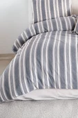 Upstyle Sport Çizgili Nevresim Takımı Çift Kişilik Soft Line Antrasit - 2