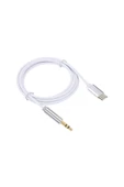 KEEPRO Type C Usb C To Aux Kulaklık Çevirici 3.5 Mm Jack 1m Beyaz - 1