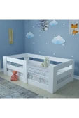 Ninnimo Çocuk Beyaz Mdf 70x130 Yatak Uyumlu Montessori Karyola - 1