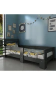 Ninnimo Newmod Touch Karyola Antrasit Q4000-4 90x190 Cm Yatak Uyumlu - 1