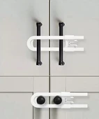 Bebek Çocuk Çekmece Ve Dolap Koruma Raylı Güvenlik Sistemi Emniyet Kilidi - 2