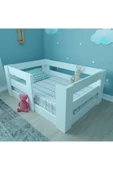 Ninnimo Çocuk Beyaz Mdf 70x110 Yatak Uyumlu Vega Montessori Karyola - 1