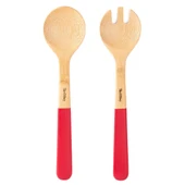 TANTİTONİ BAMBU KIRMIZI İKİLİ SALATA KARIŞTIRMA SETİ - 1