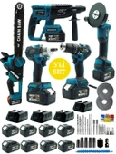 Germany Style 8 Akülü Kırıcı Delici-Taşlama-Matkap Vidalama-Somun Sökme-Ağaç Kesme 5 li Set - 3