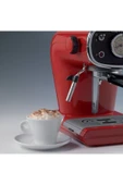 ARİETE Ceffe Retro Cappuccino/Espresso Makinesi Alüminyum Hazne Kırmızı 1388A 900W - 2
