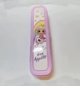 Pembe Multi Renkli Kapaklı Kalemlik Kutusu -çanta İçi Saklama - Diş Fırçası - Makyaj Fırçası Kutu - 4