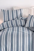 Upstyle Sport Çizgili Nevresim Takımı Çift Kişilik Soft Line Lacivert - 3