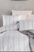 Upstyle Sport Çizgili Nevresim Takımı Çift Kişilik Soft Line Gri - 3