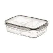 heyf HEYF® 3 Bölmeli Kilitli Kapaklı 1 Litre Erzak Saklama Kabı LC-510 - 1