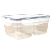 heyf HEYF® 2 Bölmeli 0,45+0,45 Litre Kilitli Kapaklı Erzak Saklama Kabı LC-524 - 1