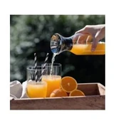 Linanware Karaf Sürahi Cam Şişe Çelik Kapak 1200 ml DSG-28 - 3