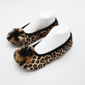 Leopar Desenli Taşlı Ev Babeti Patik - 3