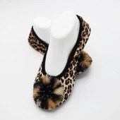 Leopar Desenli Taşlı Ev Babeti Patik - 5