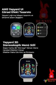 Huawei P20 Pro Uyumlu Turuncu Akıllı Saat Watch10 2025 Hediyeli AMOLED EKRAN - 2
