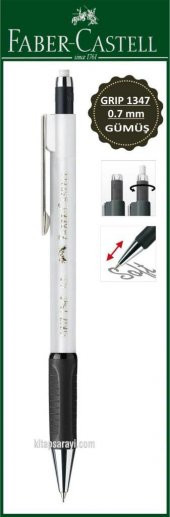 Faber Castell Grip 1347 0.7 mm Versatil Kalem Gümüş - 1