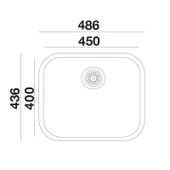 Livinox 40x45 Tek Gözlü Düz Taşmasız Çelik Mutfak Eviyesi - 2