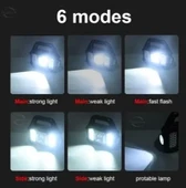 P-880a Solar Powerbanklı Şarjlı Taşınabilir Güçlü Fener - 4