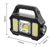 P-880a Solar Powerbanklı Şarjlı Taşınabilir Güçlü Fener - 2