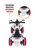 UJ TOYS Müzikli Ve Led Işıklı Buddy Akülü Atv 6v-beyaz Prenses - 6