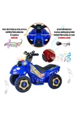 UJ TOYS Müzikli Ve Led Işıklı Akülü Atv 6v Karınca Kırmızı - 3