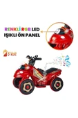 UJ TOYS Müzikli Ve Led Işıklı Akülü Atv 6v Karınca Kırmızı - 4