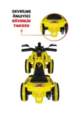 UJ TOYS Müzikli Ve Led Işıklı Akülü Atv 6v Buddy Sarı - 6