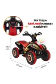 UJ TOYS Müzikli Ve Led Işıklı Akülü Atv 6v Safari Atv Siyah - 1