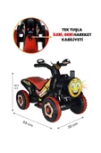 UJ TOYS Müzikli Ve Led Işıklı Buddy Akülü Atv 6v-siyah - 1