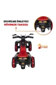 UJ TOYS Müzikli Ve Led Işıklı Akülü Atv 6v Safari Atv Siyah - 5