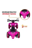UJ TOYS Uzaktan Kumandalı Akülü Atv 6v Safari-pembe - 7