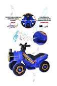 UJ TOYS Müzikli Ve Led Işıklı Buddy Akülü Atv 6v-mavi - 4