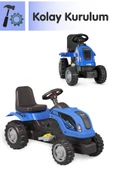 Ujtoys - Akülü Kumandalı 6v Traktör - Mavi thumbnail 2