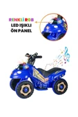 UJ TOYS Müzikli Ve Led Işıklı Akülü Atv 6v Karınca Mavi - 5