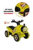 UJ TOYS Müzikli Ve Led Işıklı Akülü Atv 6v Buddy Sarı - 2