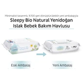 Sleepy Bio Natural Yenidoğan Islak Mendil 40x12 480 Yaprak - 4
