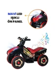UJ TOYS Müzikli Ve Led Işıklı Akülü Atv 6v Ranger Siyah - 5