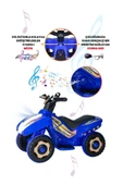 UJ TOYS Müzikli Ve Led Işıklı Ranger Akülü Atv 6v-mavi - 4