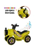 UJ TOYS Müzikli Ve Led Işıklı Akülü Atv 6v Buddy Sarı - 5