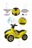 UJ TOYS Müzikli Ve Led Işıklı Akülü Atv 6v Ranger Sarı - 4