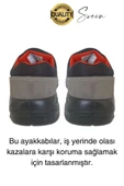 Çelik Burunlu Süet Deri İş Ayakkabısı Rahat Konforlu Hafif Ergonomik Cırtlı Nefes Alabilen Güvenli - 4