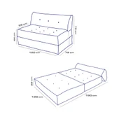 Homedius Mocca Fitilli Kadife Çift Kişilik Katlanır Yatak Olabilen Koltuk-Çağla Yeşili thumbnail 6